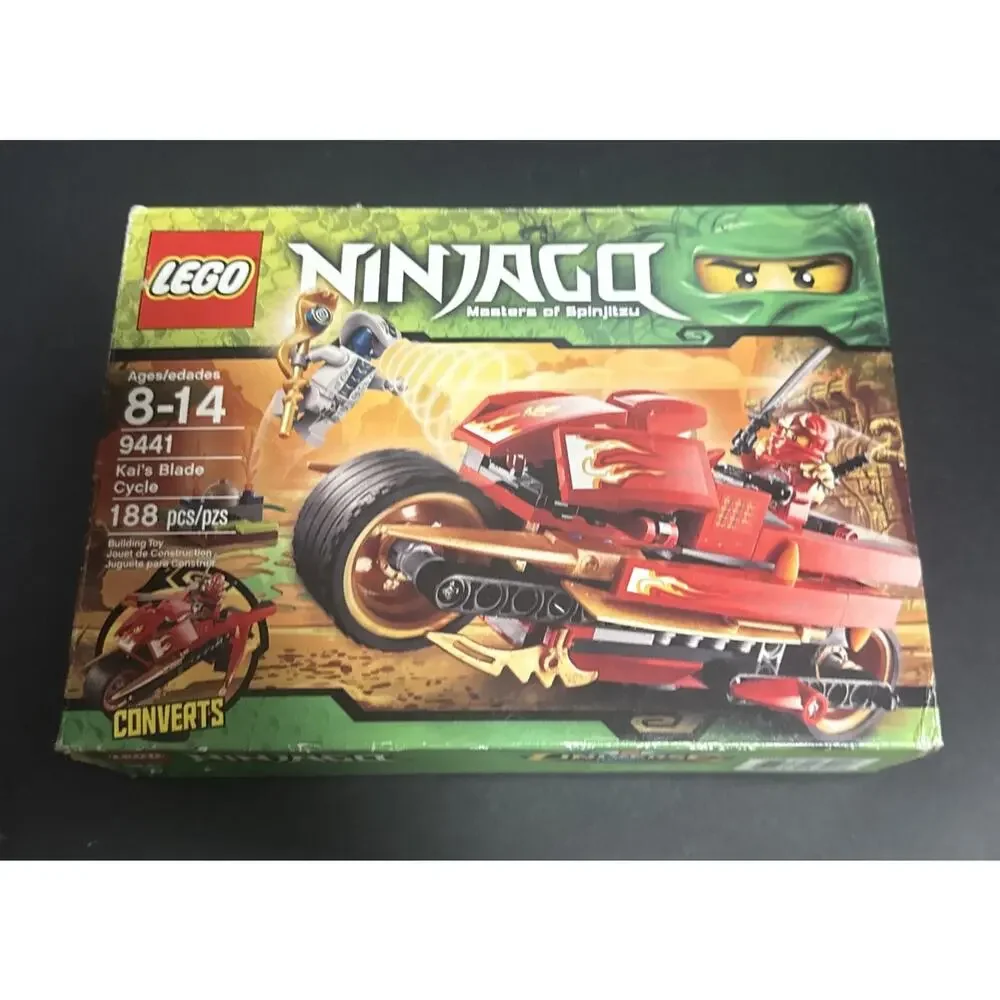 Lego Ninjago 9441 Kai's Blade Cycle Minifigures Instructions Box 100% Complete